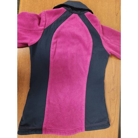 Columbia Purple Pink & Navy Blue Full Zip Fleece Jacket Size  SMALL - Picture 7 of 7